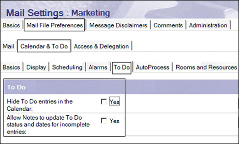 Mail File Preferences - Calendar & To Do - To Do �Ӹ�ǩ