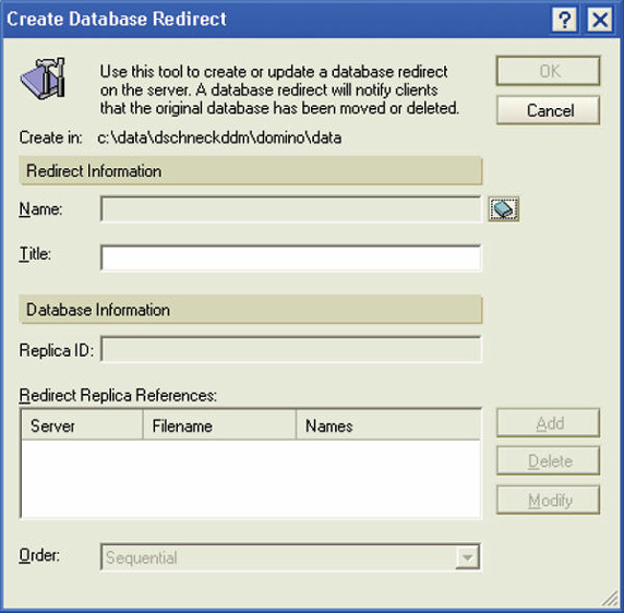 Database Redirection ����