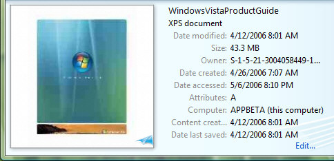 体验Windows Vista操作系统资源管理器