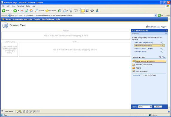Page Viewer Web Part 选项