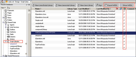 新元素 Script Library 将保存定义了 Web 服务使用方的 WSDL