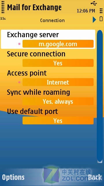 如何使用Nokia Mail For Exchange同步google数据