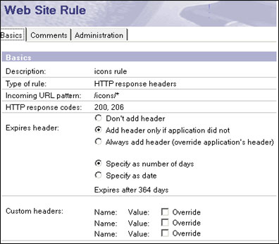 Web Site Rule 文档的设置