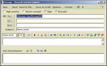 Domino Web Access 中的未知用户