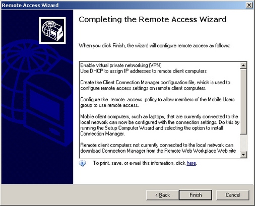 如何配置小型企业服务器windows small business server 2003 R2远程服务