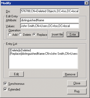 图 9 更改 distinguishedName