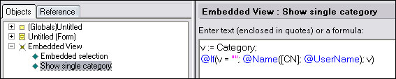 Embedded View 下的 Show single category 